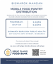 Mobile Food Distribution 3:30pm-5:30pm July 10th. Arrive to 407 S 26th St. Bismarck.