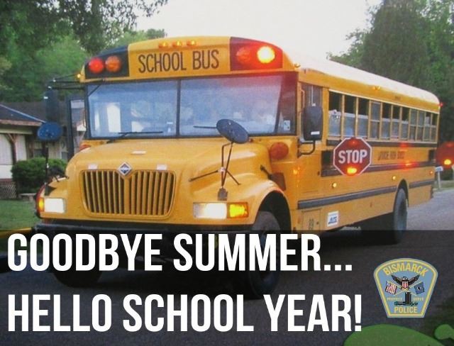 Bismarck Police Remind Motorists Stop for School Buses with Flashing Red Lights 2019