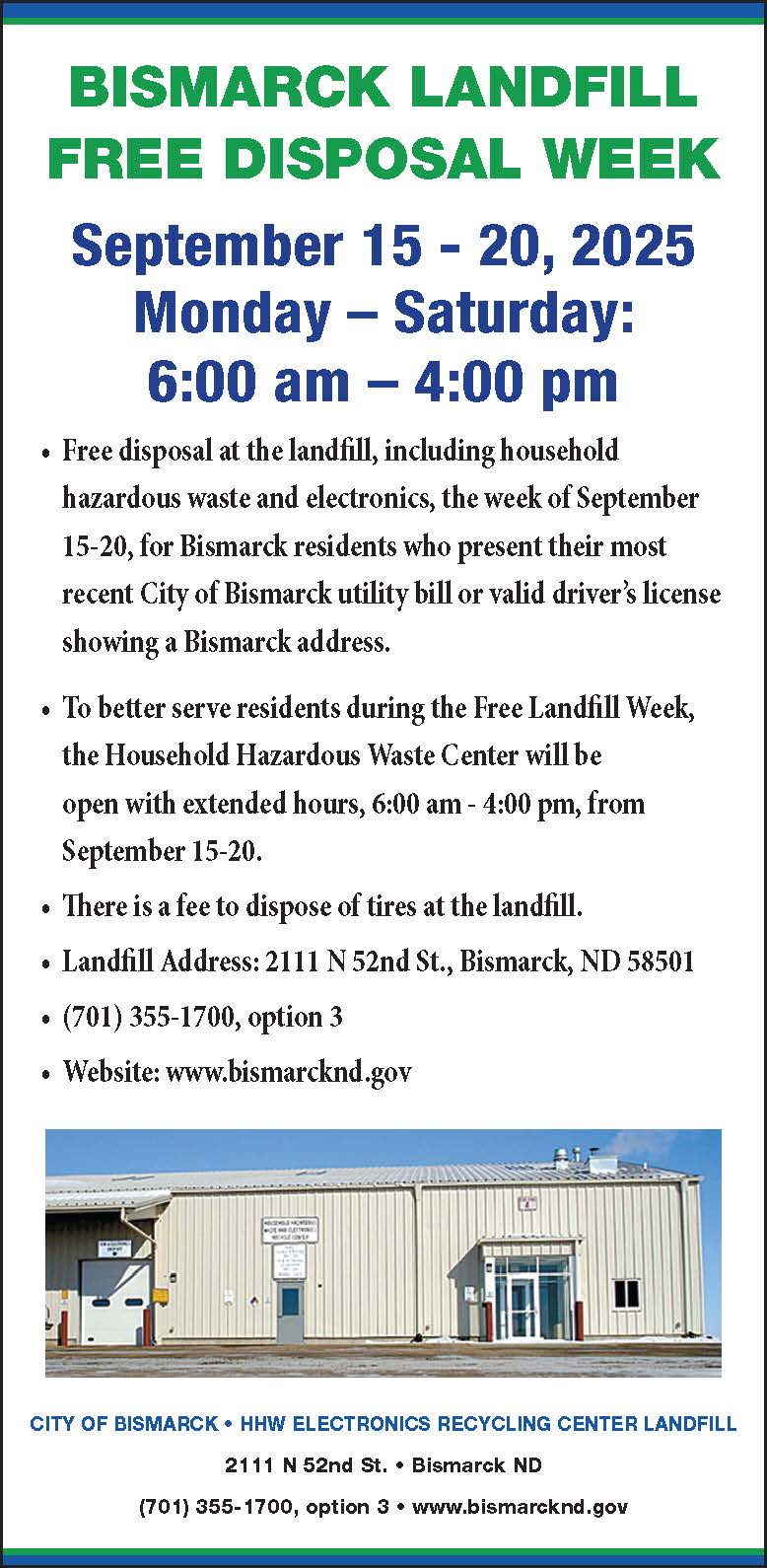2025 Free Disposal Landfill Week Poster