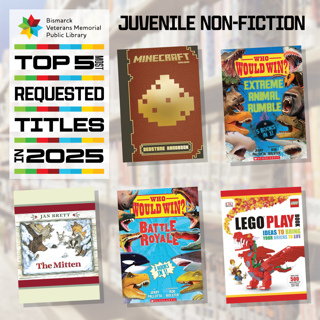 Top 5 juvenile nonfiction titles borrowed in 2025
