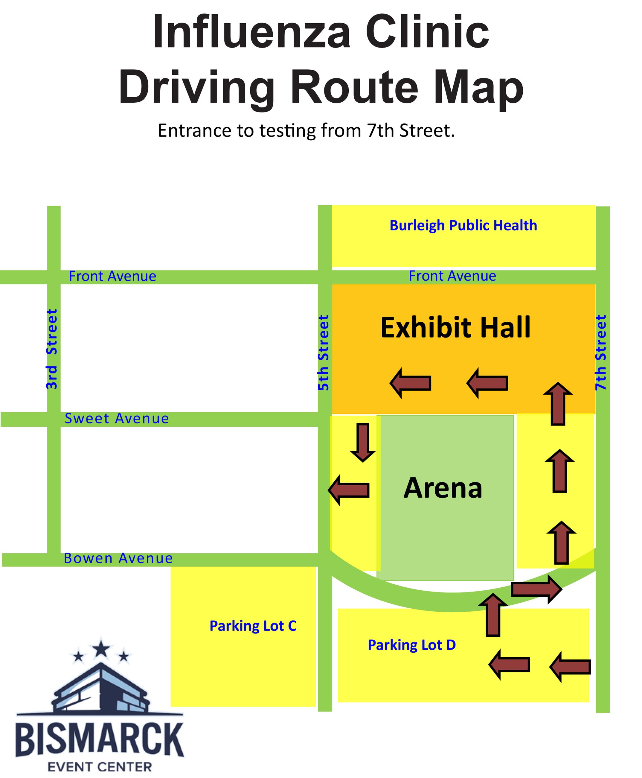 Influenza Clinic Route Map - 7th copy