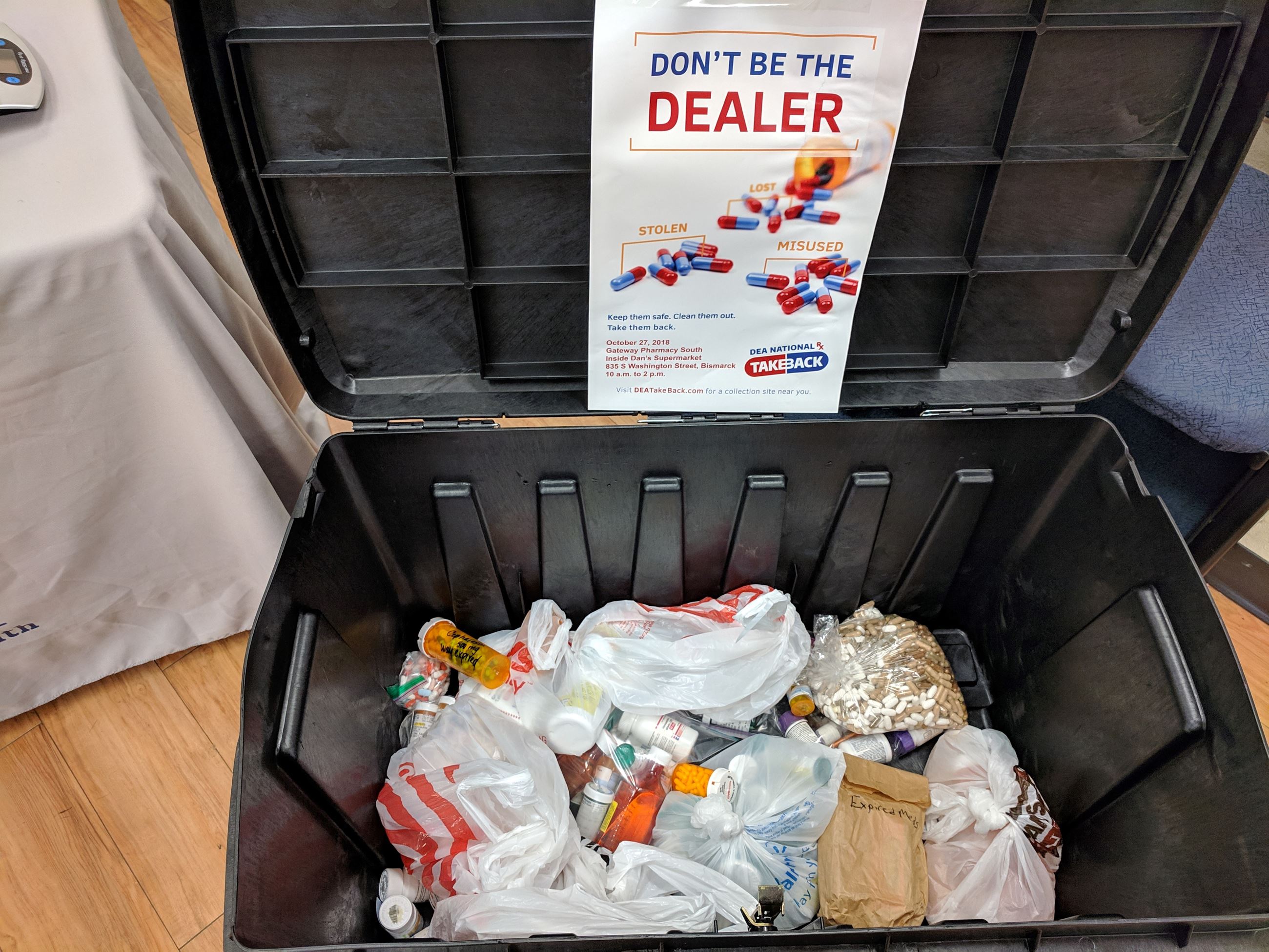 Take Back Event medication collecting