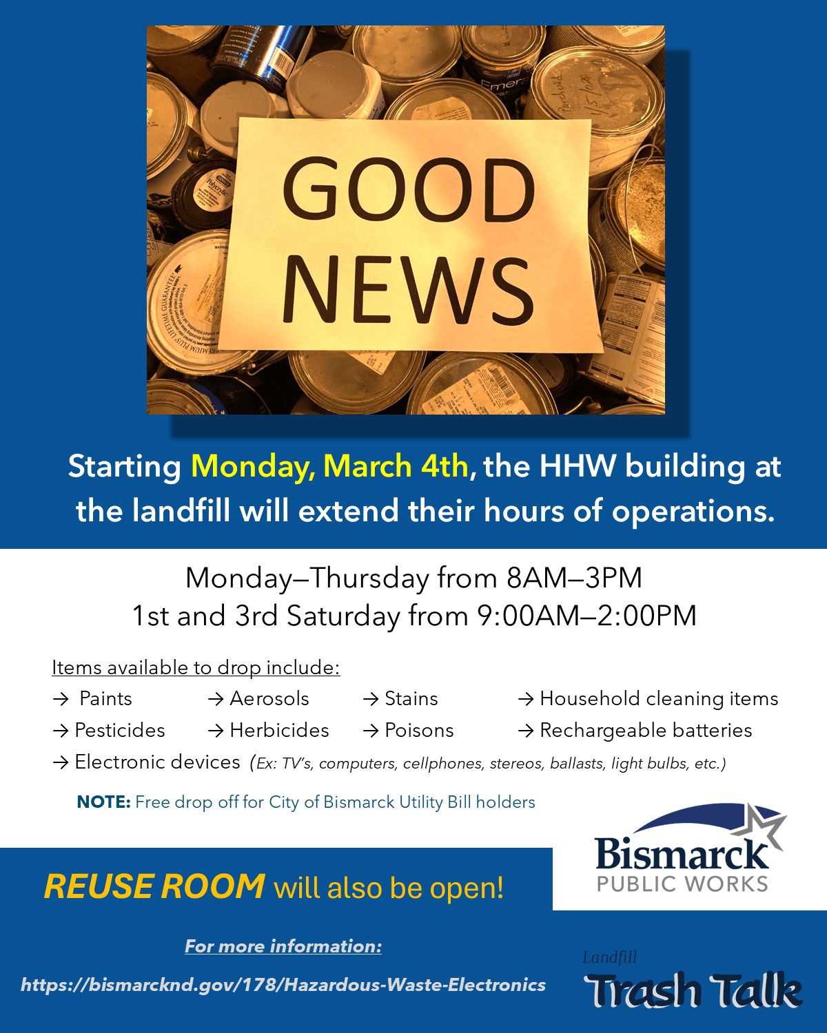 HHW Extended Hours Beginning 3/4/24