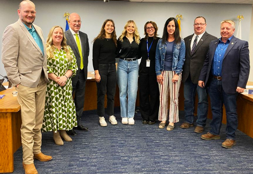 Members standing for a picture during Proclamation Signing for National Drug & Alcohol Facts Week.  